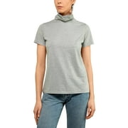 BAM by Betsy Adam Women's Top Small Attached Face Mask Gray S