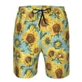 thumbnail image 4 of Kdxio Farmhouse Sunflower Pattern Mens Casual Shorts - Drawstring Summer Beach Sports Shorts for Men, 4 of 9