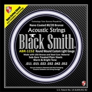 Blacksmith 6 String Nano-Carbon Coated 80/20 Bronze Acoustic Guitar Strings - Custom Light - 11-52