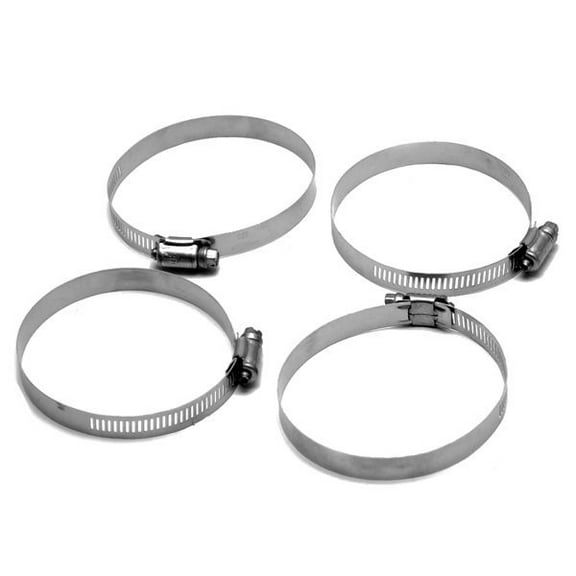 Tracker Boat Hose Clamps 09G-0755 | 3 3/4 Inch Stainless (Set of 4)