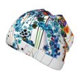 thumbnail image 2 of Rateoe Colorful Floral Jellyfish Kids Beanie Warm Knit Beanie Hats Boys Girls Winter Hat Soft Slouchy Hats for Kids, 2 of 7