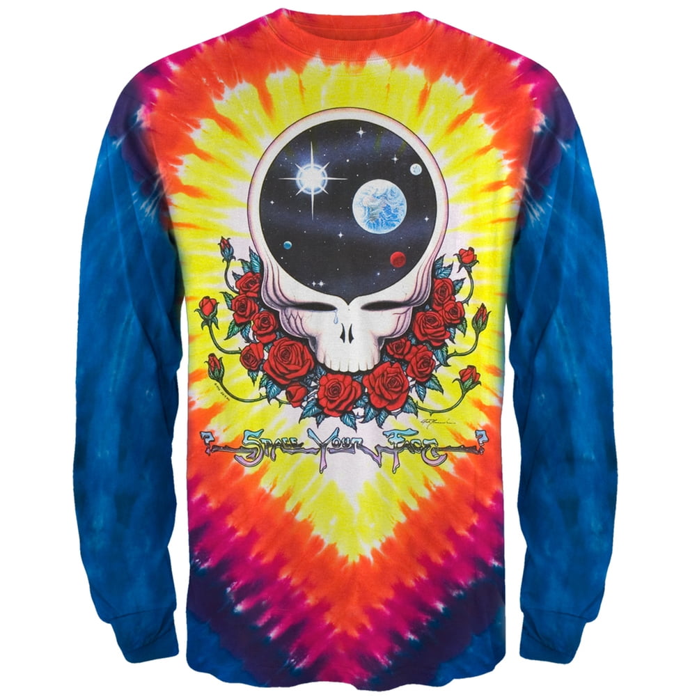 Space Your Face Tie-Dye Long Sleeve T-Shirt