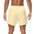 thumbnail image 3 of Men's Sweat Shorts Summer Casual Solid Color Elastic Waist Drawstring Athletic Gym Workout Shorts Lounge Shorts with Zipper Pockets, Beige XL, 3 of 6