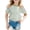 A-Light Green240, variant on Hiijoy Girls Carnival Tshirt Striped Round Neck T Shirt Short Sleeve Breathable T-Shirt