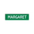 thumbnail image 1 of Margaret Girls Children Indoor Outdoor Unique Wall Novelty Name Letter Printed Plaque Decoration Label Aluminum Metal Sign 4"x18", 1 of 1