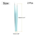 thumbnail image 2 of Unique Bargains Pince à Épiler à Pointe Droite de Précision Acier Inoxydable Multifonction Bleu 2Pack, 2 of 5