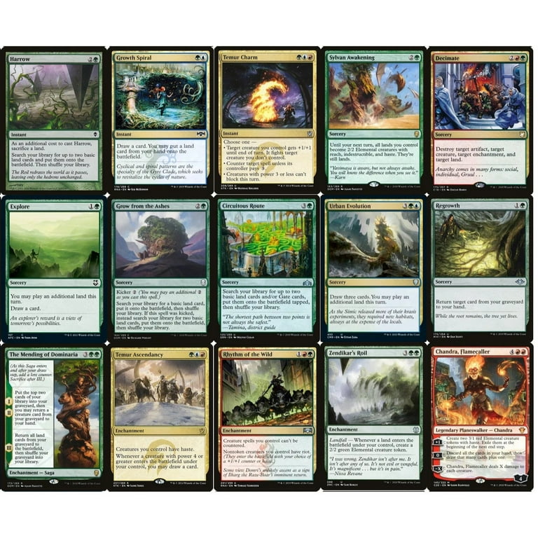 Commander Elemental Deck - Green Red Blue EDH MTG Deck - 100 Card Custom Built