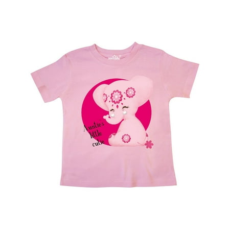 

Inktastic Auntie s Little Cutie Pink Elephant Aditi Gift Toddler Toddler Girl T-Shirt