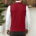 thumbnail image 4 of RMGVDSD Men's Fashion Sweater Vest Button Down Sleeveless V-Neck Sweaters Vests Comfortable Layering Casual Formal Wear Soft Knit Est Coat Versatile Style Trendy Fall Sweaters, 4 of 5