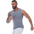 thumbnail image 5 of QRIC Men's Muscle Sleeveless Workout Tank Tops Athletic Gym Bodybuilding Training Compression Shirt, 5 of 9