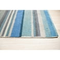 thumbnail image 3 of EORC Stripe/BLUE Hand Knotted Wool Modern Knotted Strpied Rug, 4' x 6', 3 of 5