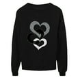 thumbnail image 3 of Luxalzxs Valentine's Day Sweatshirt for Women Romantic Love Heart Graphic Print Shirt Casual Long Sleeve Crewneck Pullover Tops, 3 of 5