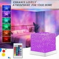thumbnail image 6 of Aurora Borealis Night Light Projector, Aurora Dreamscape Projector, Magical Northern Lights for Your Room, 16 Colors Ambient Dynamic Wave Cube Lamp with Remote (16 Colors Plug-in,Plastic base), 6 of 12