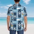 thumbnail image 4 of Balery Airplanes and Aviation Signs Camisas hawaianas de manga corta para hombre, camisas playeras de corte holgado, camisas de vacaciones con botones,Medium, 4 of 7