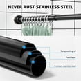 thumbnail image 2 of Shower Curtain Rod 27-79 Inches, Adjustable Tension Shower Rod No Drilling, No Slip, Spring Tension Curtain Rod for Bathroom Kitchen Closet Windows - Black, 2 of 7