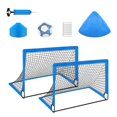 thumbnail image 4 of Conjunto de porterías de fútbol, equipo de entrenamiento con 6 conos, red de fútbol plegable, y pelota para juegos, juguetes para jardín, 4 of 9