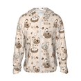 thumbnail image 1 of Fotbe Chicken With Floral Chaqueta con Protección Solar UPF 50+ para Hombre y Mujer, Camisa con Capucha y Bolsillos-Small, 1 of 7