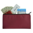 thumbnail image 5 of DALIX Bank Bags Money Pouch Security Deposit Utility Zipper Coin Bag in Maroon, 5 of 5