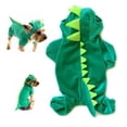 thumbnail image 4 of Stretchy Dinosaur Transformation Costume Halloween Dog Clothes Crystal Velvet Green L, 4 of 4