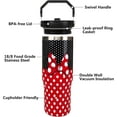 thumbnail image 2 of 30 oz Tumbler with Handle and Straw, Stainless Steel Double Wall Insulated Water Bottle with Top Handle Lid, Spill-Proof Tumbler Cup for Women Men, 2 of 5
