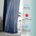 thumbnail image 3 of OVZME Navy Scarf Valance 216 Inches Long, Extra Long 18FT Sheer Curtain Drapes for Wedding Party Backdrop & Living Room Bedroom Decor, 1 Panel 42"Wx216"L, 3 of 6