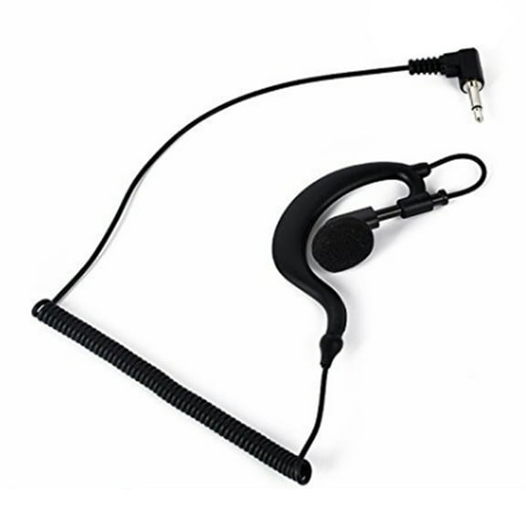 Earphone 2.5mm Ear Hook Headset For Walkie Talkie Single Ear Radio Earpiece Single Earphone With Coiled Cable
