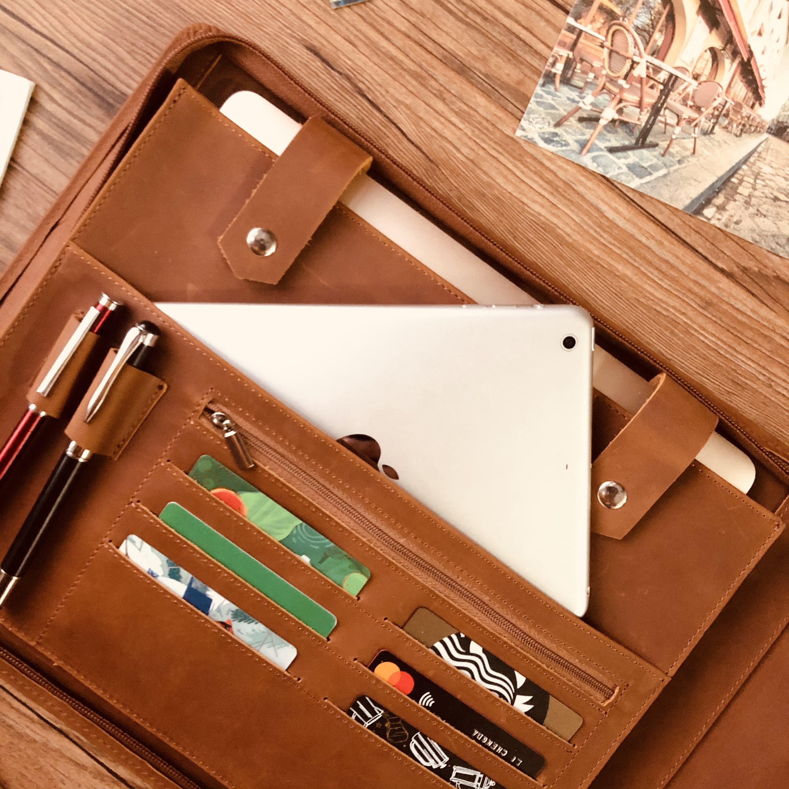 7 Ring Check Binder for Business Checks, Checkbook Binder with Zipper for 3-up Business Checks,Personalized Check Book Portfolio for 9 x 13 inch Sheets 600 Check, Check Holders for Men/Women