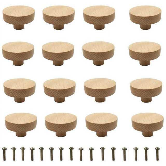 Pomo para muebles 20 piezas Tirador de madera para muebles Tirador de madera para muebles Pomo redondo de madera natural Pomos de madera para cajones Pomos para muebles Pomo de puerta Pomo para cajón