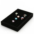 thumbnail image 3 of Jewelry Ring Display Tray Velvet Earring Showcase Cufflinks Storage Holder Organizer, 3 of 5