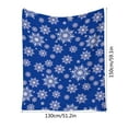 thumbnail image 3 of Anhility Christmas Blanket Super Soft Cozy Snowflake Pattern Throws with Holiday Themed Print, Winter Warm Flannel Christmas Throw Blankets for Couch Bed Decoration, 51.2x59.1in (Blue), 3 of 6
