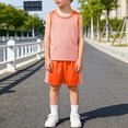 thumbnail image 2 of COMVALUE Boys Clothes Tank Tops Boy Outfits + Shorts with Pockets Pink for Size 7-8 Years, 2 of 6