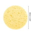 thumbnail image 3 of Unique Bargains 1 Pc Reusable Facial Sponges Round for Removing Dirt 2.36"x0.31" Yellow, 3 of 6
