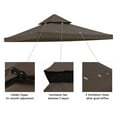 thumbnail image 3 of Yescom 8x8Ft 2-Tier Gazebo Top Replacement UV30+ for 2 Tier Outdoor Patio Canopy Cover Party Backyard Garden Coffee, 3 of 10