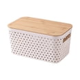 thumbnail image 1 of Imitation Rattan Storage Box Plastic Basket Handwoven Display Boxes, 1 of 5
