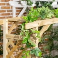 thumbnail image 4 of Barara King Outdoor Bench, Patio Benches for Outdoors,Patio Garden Bench, Wooden Bench, Outdoor Bench for Vines/Climbing Plants, Natural, 4 of 11