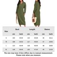 thumbnail image 2 of Vestido Mujer Otoño Largo Cuello Redondo Manga Larga Traje Diario Ygjytge ejercito verde T XL para Mujer, 2 of 6