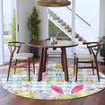 thumbnail image 3 of Happy Easter Round Area Rug 6Ft Washable Circle Rugs for Bathroom Office, Spring Watercolor Bunny Eggs Flower Blue Plaid Non-Slip Carpet Floor Mats Indoor Outdoor Carpet Runner Aesthetic Home Decor, 3 of 8