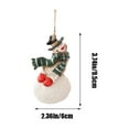 thumbnail image 4 of Winter Wonderland Christmas Snowman Ornament Resin Christmas Tree Decoration Indoor Outdoor Christmas Hanging Decoration, 4 of 6