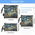 thumbnail image 3 of Dailycode Reusable Ziploc Bags Leakproof Sandwich Snack Freezer Bags Full Moon Star Cloud 3 pack, 3 of 7