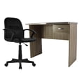 thumbnail image 1 of Set de Silla y Escritorio Mundo In  Silla Negra JM-015AN y Mesa Resen Roble, 1 of 8