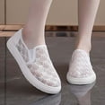 thumbnail image 2 of Women's Loafers Comfortable for Standing All Day Long Women's Casual Shoes Stylish Lace Breathable White Sneakers Year Round Wear On Flat Design For Easy Use, 2 of 9