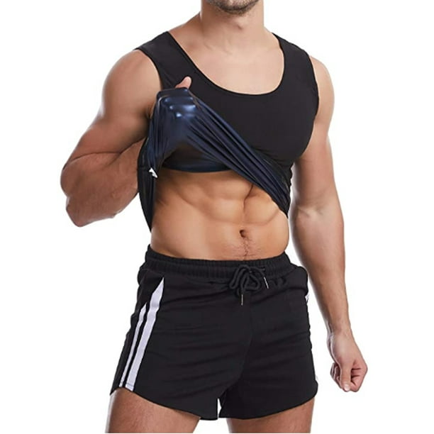 Slimming Tank Top Compression Shirt For Men Body Shaper Tank Sweat Suit For  Weight Loss Shapewear Tank Sauna Vest Waist Trainer Workout Vest 