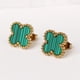 thumbnail image 4 of Elegant Four-Leaf Clover Stud Earrings - Stainless Steel with 14K Gold Plating - Perfect Gift for Women, 4 of 5