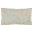 thumbnail image 2 of SAFAVIEH Joslyn Floral Vines Flush Pillow, 12" x 20", Beige/Blue, 2 of 4