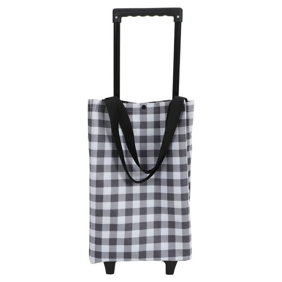 WRITWAA 50L Multifunctional Rolling Grocery Cart with Telescopic Handle, Lightweight Oxford Cloth Storage Bag