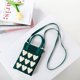 thumbnail image 1 of Bolso de mano tejido volador, bolso de moda coreano, bolso de compras de ocio para estudiantes femeninas de gran capacidad, 1 of 1