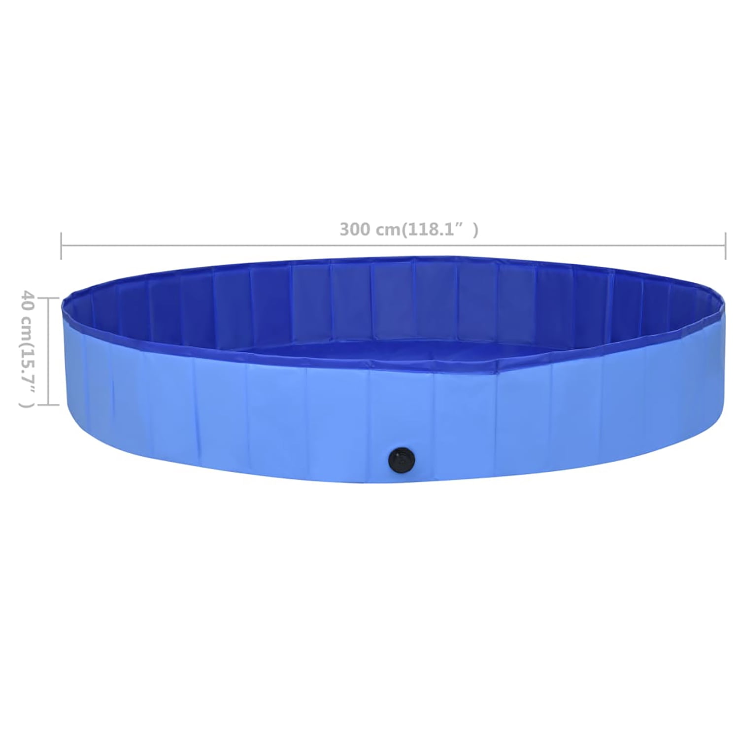 Pefilos 118.1" Foldable Dog Swimming Pool Large, Medium, Small Sizes, PVC Pet Pool for Outdoor, Blue Pefilos 118.1" Foldable Dog Swimming Pool Large, Medium, Small Sizes, PVC Pet Pool for Outdoor, Blue