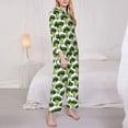 thumbnail image 3 of Hirioo Cute Broccoli for Women's Pajama Sets 2 Piece Pjs Women's Long-Sleeved Pajama Set Button Down Sleepwear,S-XXL-Large, 3 of 7