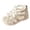 Beige, variant on Ymyiu Baby Girl Summer Shoes Girl's Bow Slip On Sandals Square Open Toe Flat Sandals for Outdoors Size 1 (Black,Big Kids 1)