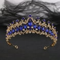 thumbnail image 4 of Zhuge Tiara de boda para novia, diadema de princesa, corona nupcial, joyería para el cabello con diamantes de imitación de cristal, decoración para novia, cumpleaños, graduación, boda (blanco), 4 of 4